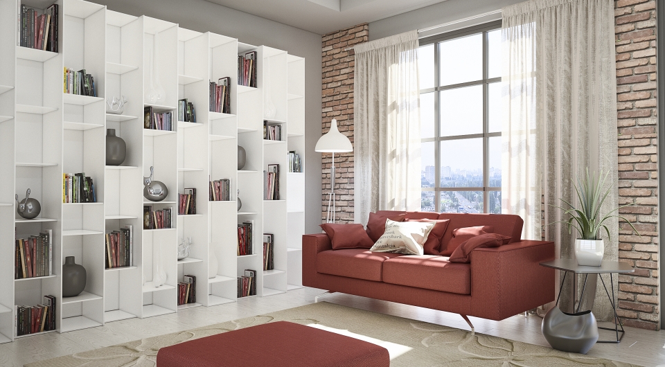 Libreria per salotto